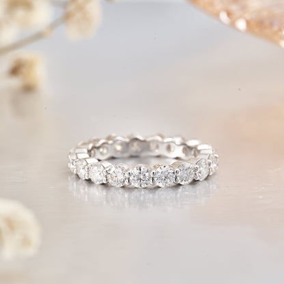 Moissanite Full Eternity Ring for Women in 925 Sterling Silver 3mm