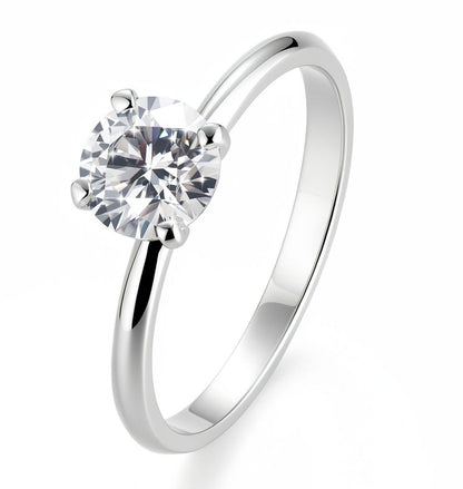1-4 Carat Moissanite Solitaire Engagement Promise Ring for Women