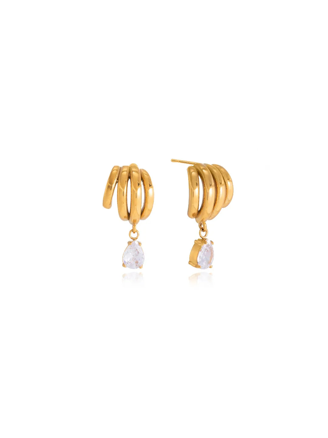 DROP ZIRCON STUDS