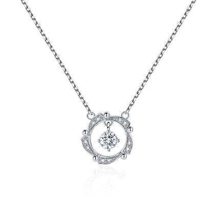 Moissanite Dancing Pendant Necklaces for Women
