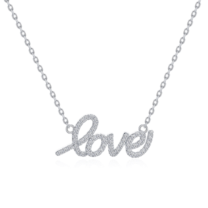 Love Moissanite Pendant Necklaces for Women