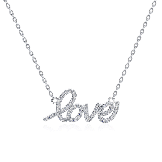 Love Moissanite Pendant Necklaces for Women