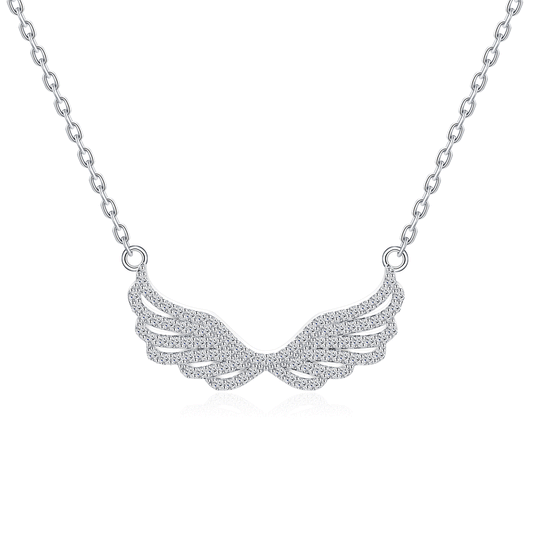 Angel Wings Moissanite Necklace