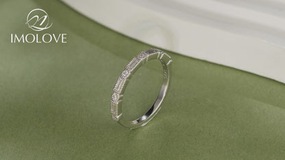 Women's Eternity Baguette Moissanite Rings