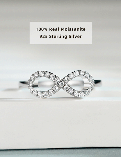 Infinity Moissanite Eternity Wedding Bands Rings for Women