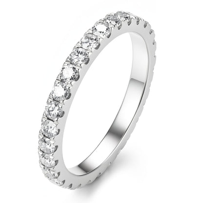 Full Moissanite Wedding Band for Women 1.5mm/2.0mm