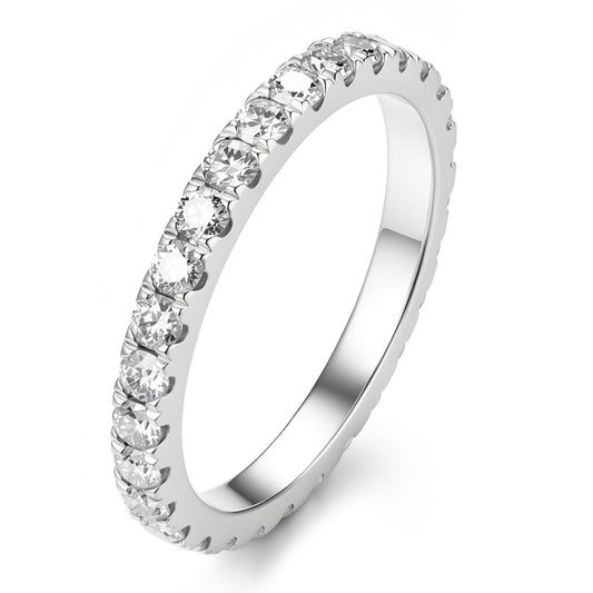 Full Moissanite Wedding Band for Women 1.5mm/2.0mm
