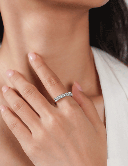 Baguette Moissanite Stackable Rings