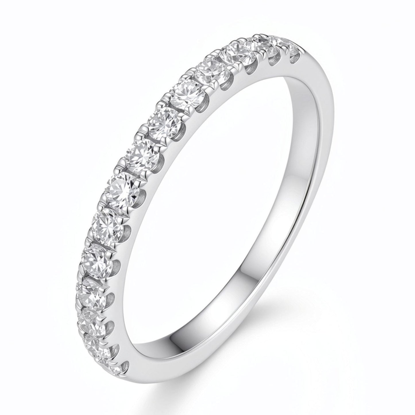 Moissanite Half Eternity Wedding Band for Women 0.3CT/0.42CT
