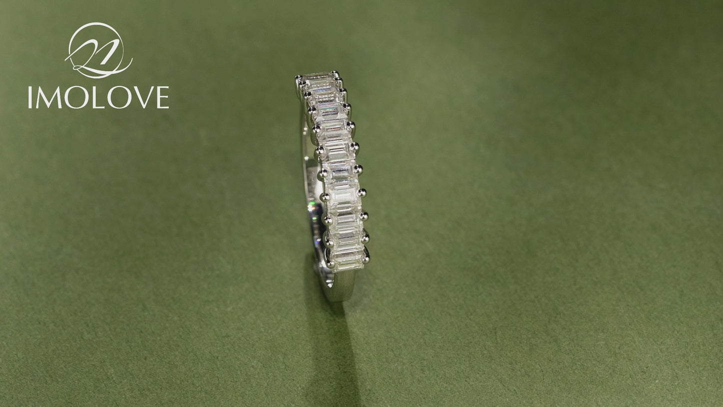 Baguette Moissanite Stackable Rings
