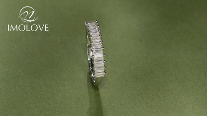 Baguette Moissanite Stackable Rings