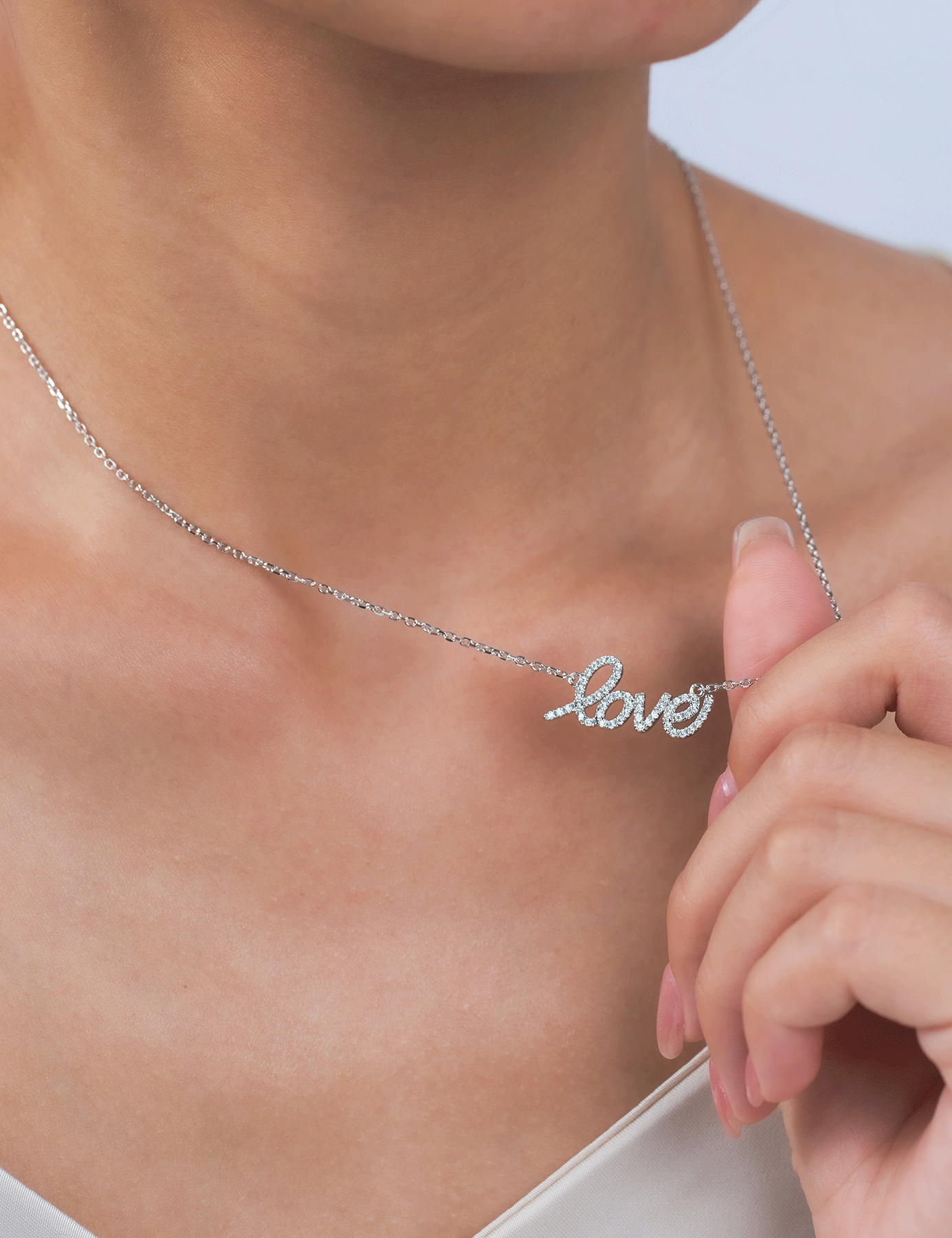 Love Moissanite Pendant Necklaces for Women