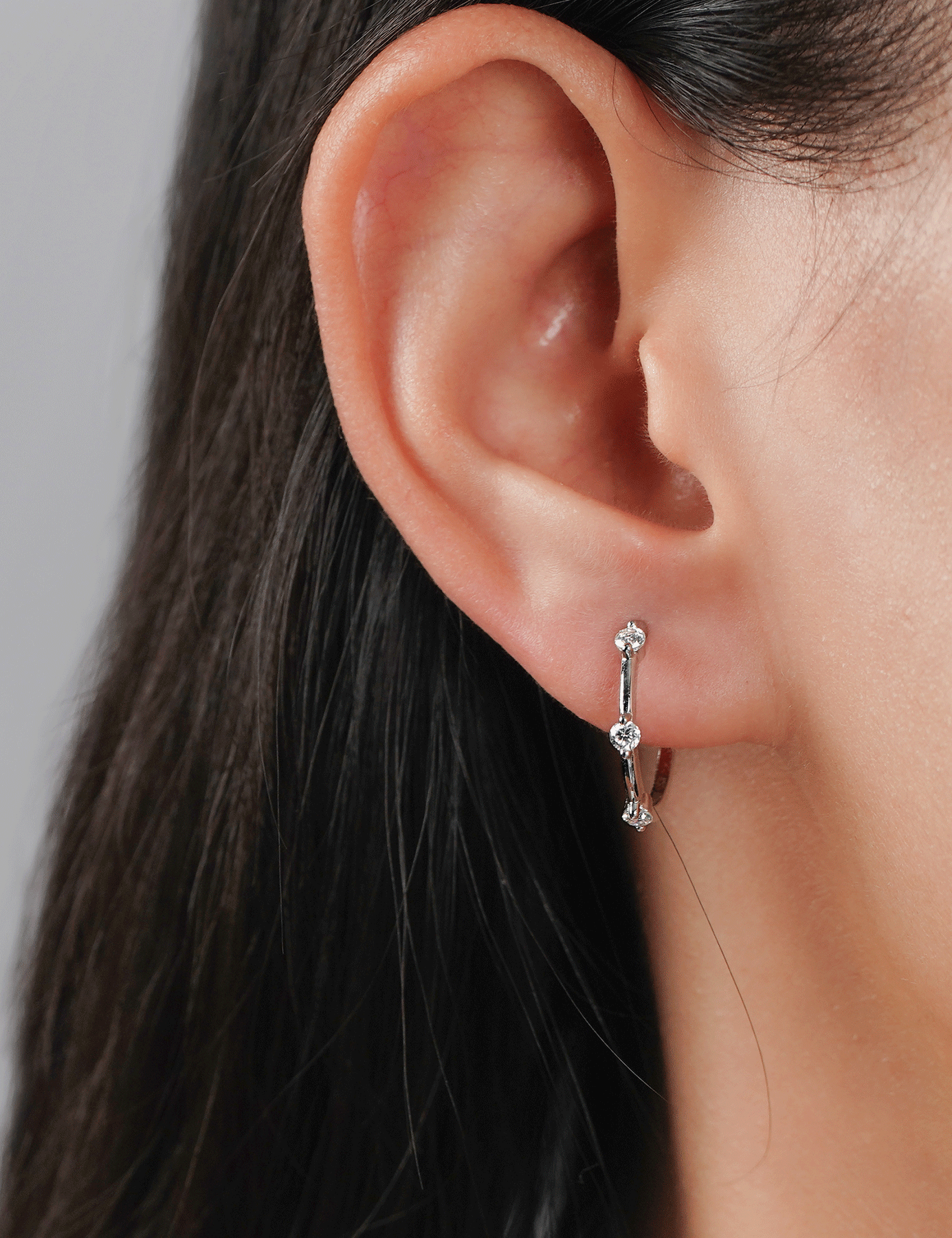 Moissanite Hypoallergenic Hoop Earrings