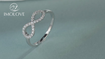 Infinity Moissanite Eternity Wedding Bands Rings for Women