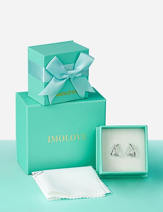 Moissanite Trendy Stud Earrings for Women Sterling Silver Hypoallergenic Eaerrings