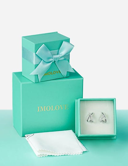 Moissanite Trendy Stud Earrings for Women Sterling Silver Hypoallergenic Eaerrings
