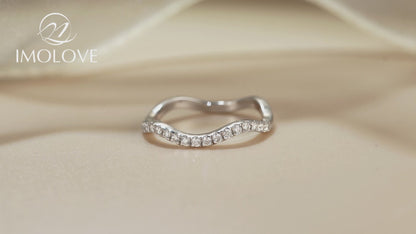 Moissanite Stackable Wedding Bands for Women