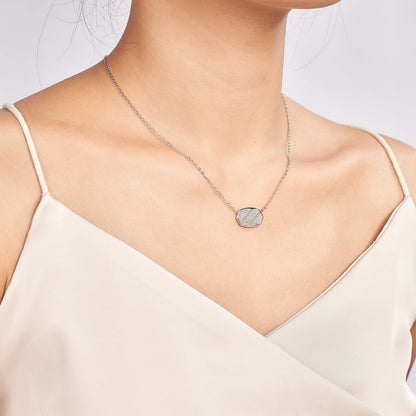 Pave Moissanite Bar Necklace for Women