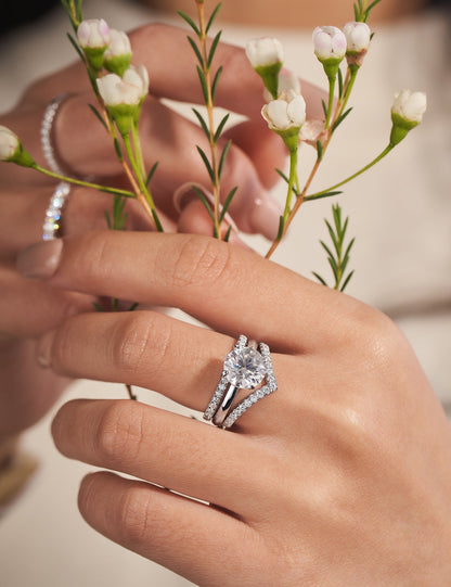 Moissanite Half Eternity Wedding Band for Women 0.3CT/0.42CT