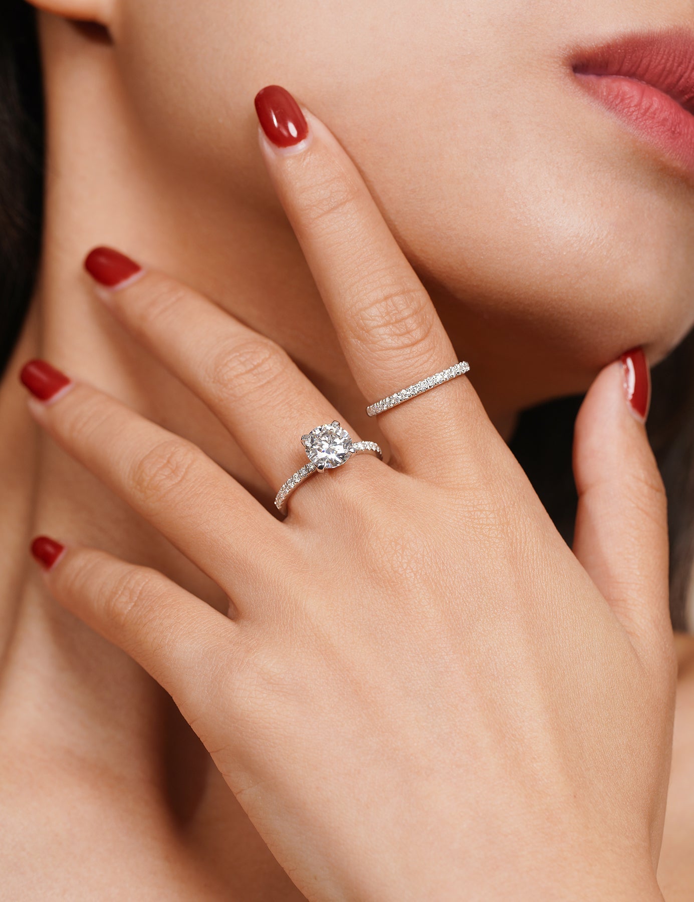 Moissanite Half Eternity Wedding Band for Women 0.3CT/0.42CT