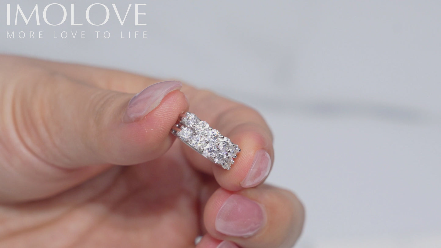 Moissanite Hoop Earrings for Women Girls Sterling Silver Small
